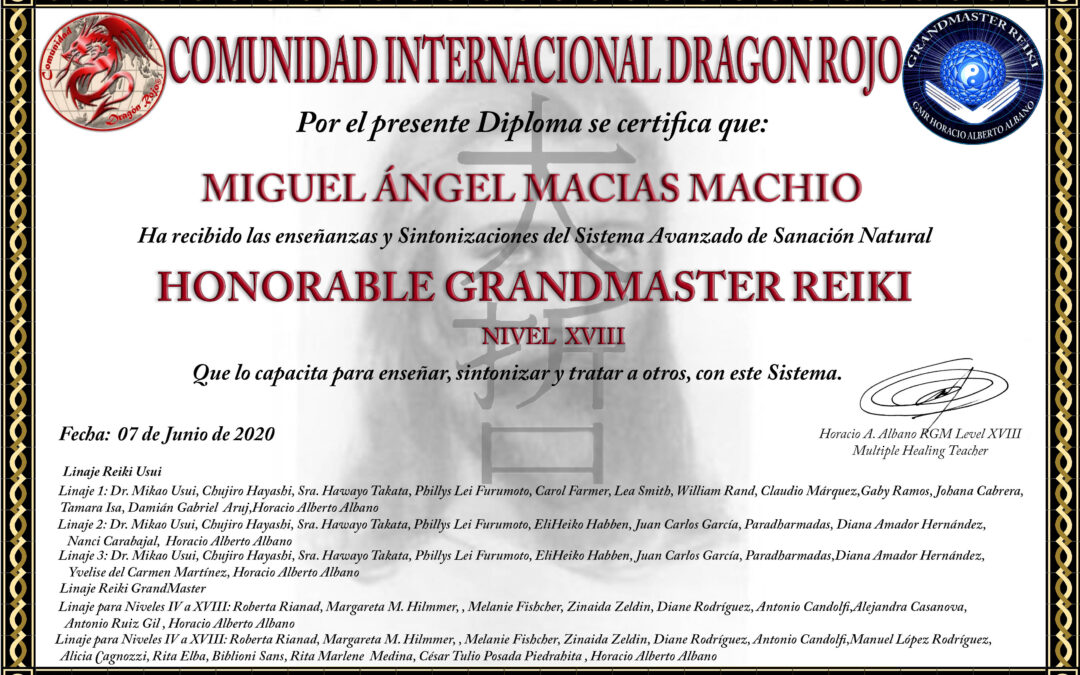 Honorable GrandMaster Reiki